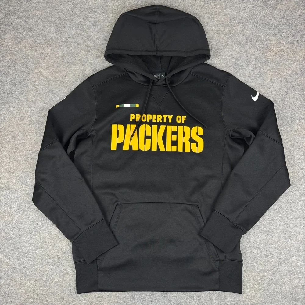 Nike Green Bay Packers NFL Sideline Performance Pullover Hoodie Mens Small S